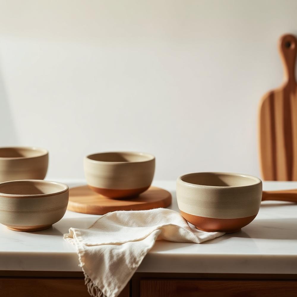 Organized pantry shelving with handwoven baskets and airtight glass canisters
